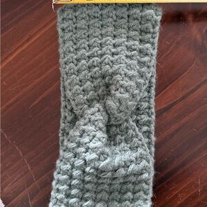 Sage green crochet Headband handmade